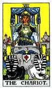 The Chariot Tarot card in Rider Waite deck