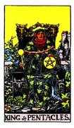 King of Coins Tarot card in Rider Waite Tarot deck