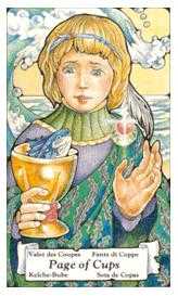 Page of Cups Tarot card in Hanson Roberts Tarot deck