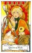 Queen of Wands Tarot card in Hanson Roberts Tarot deck