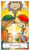 Two of Cups Tarot card in Hanson Roberts deck