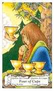 Four of Cups Tarot card in Hanson Roberts deck