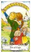 Ten of Cups Tarot card in Hanson Roberts Tarot deck