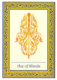 Ace of Wands Tarot card in Royal Thai Tarot deck