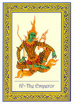 The Emperor Tarot card in Royal Thai Tarot deck