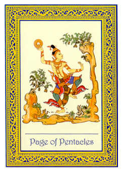 Page of Coins Tarot card in Royal Thai Tarot deck