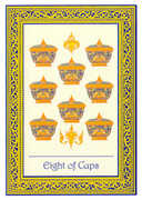 Eight of Cups Tarot card in Royal Thai Tarot deck