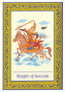 Knight of Swords Tarot card in Royal Thai deck