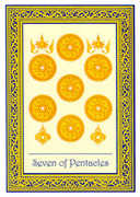 Seven of Coins Tarot card in Royal Thai Tarot deck