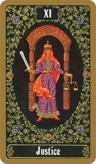 Justice Tarot card in Russian Tarot deck