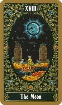 The Moon Tarot card in Russian Tarot deck