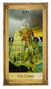 The Tower Tarot card in Sacred Art deck