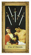 Five of Swords Tarot card in Sacred Art deck