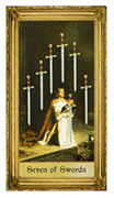 Seven of Swords Tarot card in Sacred Art Tarot deck