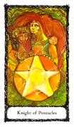 Knight of Pentacles Tarot card in Sacred Rose deck