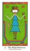 The High Priestess Tarot card in Santa Fe deck
