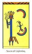 Seven of Lightening Tarot card in Santa Fe Tarot deck