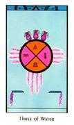 Three of Water Tarot card in Santa Fe deck