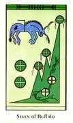 Seven of Buffalo Tarot card in Santa Fe deck
