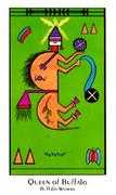Queen of Buffalo Tarot card in Santa Fe deck