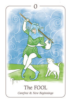 The Fool Tarot card in Simplicity Tarot deck