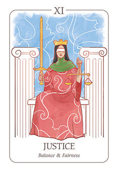 Justice Tarot card in Simplicity Tarot deck