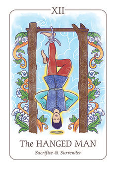 The Hanged Man Tarot card in Simplicity Tarot deck