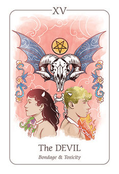 The Devil Tarot card in Simplicity Tarot deck