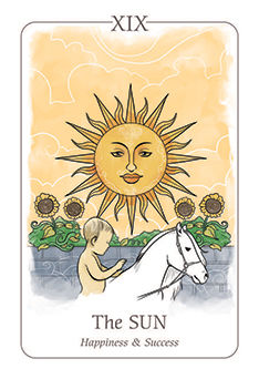 The Sun Tarot card in Simplicity Tarot deck