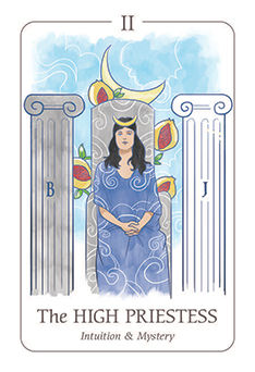 The High Priestess Tarot card in Simplicity Tarot deck