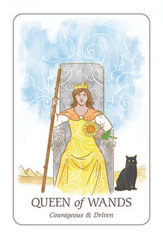 Queen of Wands Tarot card in Simplicity Tarot deck