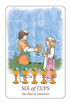 Six of Cups Tarot card in Simplicity Tarot deck