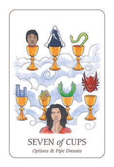 Seven of Cups Tarot card in Simplicity Tarot deck