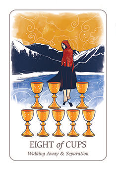 Eight of Cups Tarot card in Simplicity Tarot deck