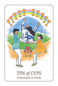 Ten of Cups Tarot card in Simplicity Tarot deck
