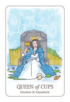 Queen of Cups Tarot card in Simplicity Tarot deck