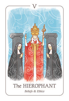 The Hierophant Tarot card in Simplicity Tarot deck