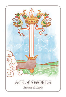 Ace of Swords Tarot card in Simplicity Tarot deck