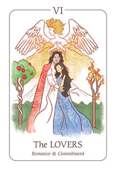 The Lovers Tarot card in Simplicity Tarot deck