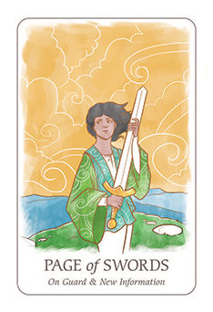 Page of Swords Tarot card in Simplicity Tarot deck