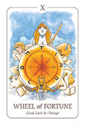 Wheel of Fortune Tarot card in Simplicity deck