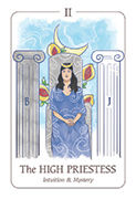 The High Priestess Tarot card in Simplicity deck