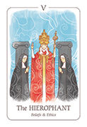 The Hierophant Tarot card in Simplicity deck