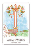 Ace of Swords Tarot card in Simplicity deck