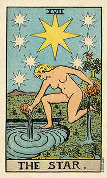 The Star Tarot card in Smith Waite Centennial Tarot deck