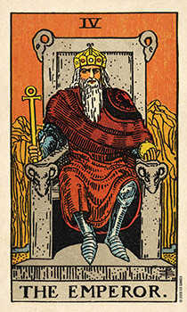 The Emperor Tarot card in Smith Waite Centennial Tarot deck