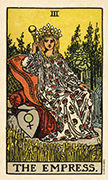 The Empress Tarot card in Smith Waite Centennial deck