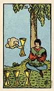 Four of Cups Tarot card in Smith Waite Centennial Tarot deck