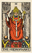 The Hierophant Tarot card in Smith Waite Centennial Tarot deck