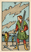 Five of Swords Tarot card in Smith Waite Centennial deck